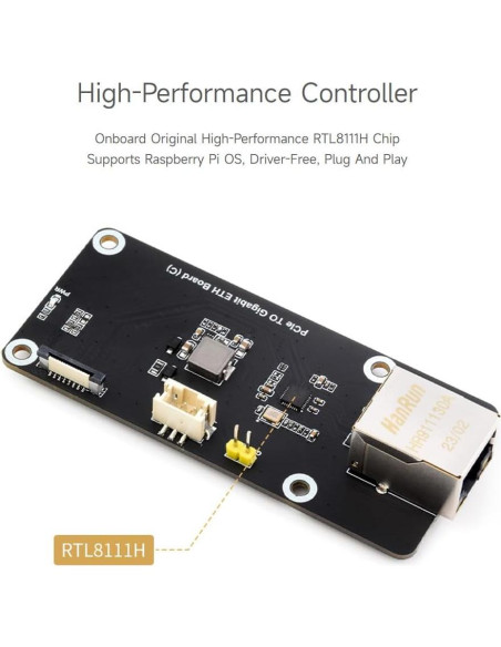 Placa ETH Gigabit PCIe Waveshare para Raspberry Pi 5
