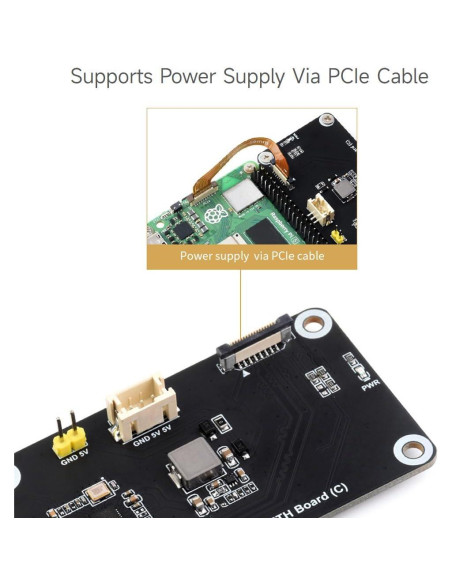 Placa ETH Gigabit PCIe Waveshare para Raspberry Pi 5