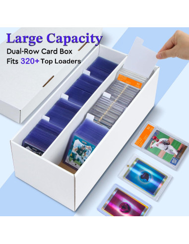 Caja de Almacenamiento de Cartas ULTRGEE - 4 Paquetes - 2 Filas