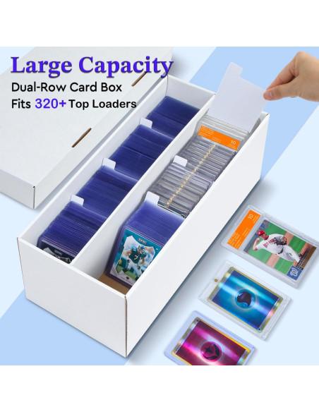 Caja de Almacenamiento de Cartas ULTRGEE - 4 Paquetes - 2 Filas Caja de Almacenamiento de Cartas ULTRGEE - 4 Paquetes - 2 Filas