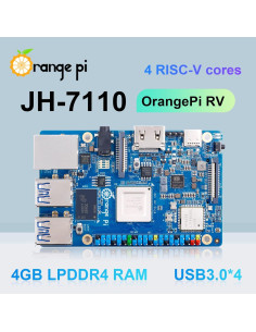 Placa de Desarrollo Orange Pi RV 4GB RISC-V 1.5GHz 4K 2