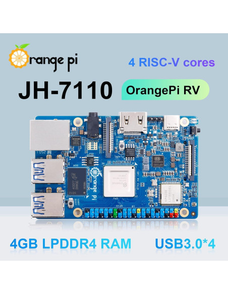 Placa de Desarrollo Orange Pi RV 4GB RISC-V 1.5GHz 4K