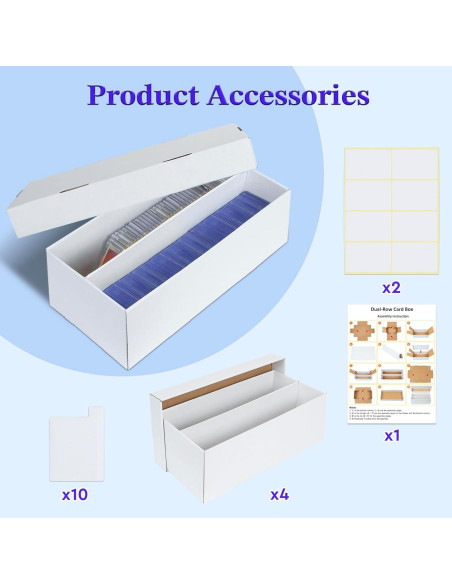 Caja de Almacenamiento de Cartas ULTRGEE - 4 Paquetes - 2 Filas Caja de Almacenamiento de Cartas ULTRGEE - 4 Paquetes - 2 Filas