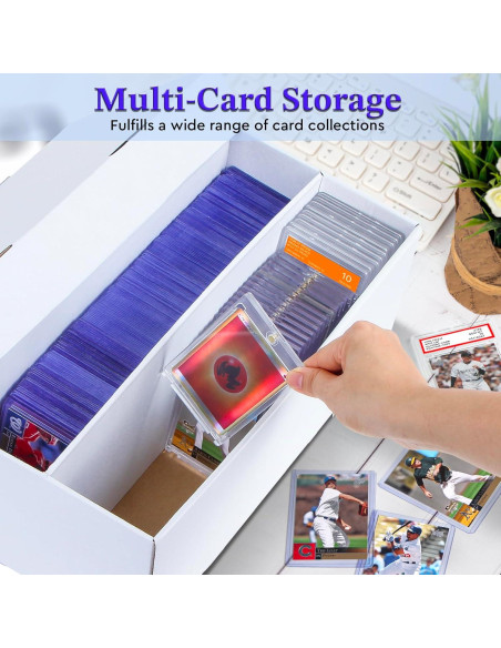Caja de Almacenamiento de Cartas ULTRGEE - 4 Paquetes - 2 Filas Caja de Almacenamiento de Cartas ULTRGEE - 4 Paquetes - 2 Filas