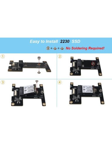Adaptador SSD NVMe M.2 Key-M ZDE ZP513 para Raspberry Pi 5