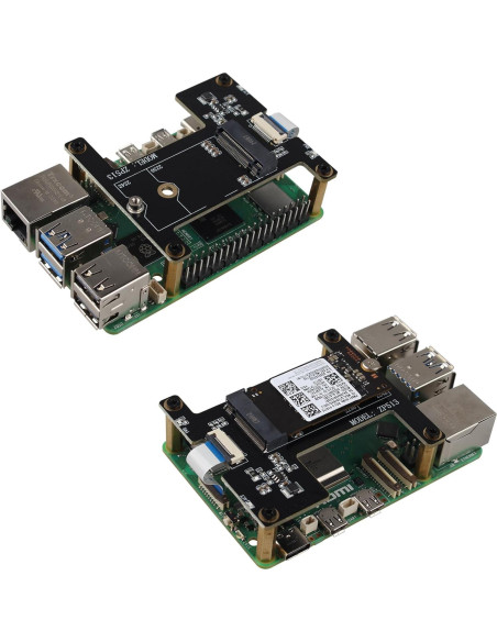 Adaptador SSD NVMe M.2 Key-M ZDE ZP513 para Raspberry Pi 5