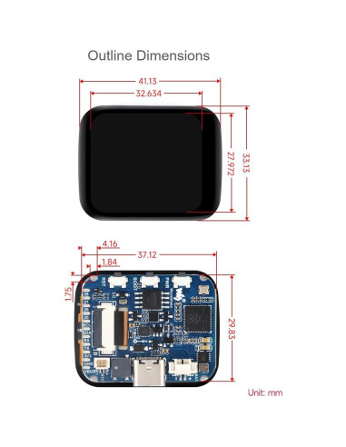 Placa de desarrollo Waveshare RP2040 con LCD táctil 1.69"