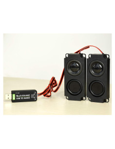 Tarjeta de Sonido USB Wonrabai con Altavoz 5W y Micrófono