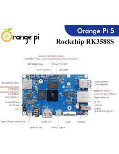 Mini PC Orange Pi 5 8GB Rockchip RK3588S 2.4GHz 8K 2