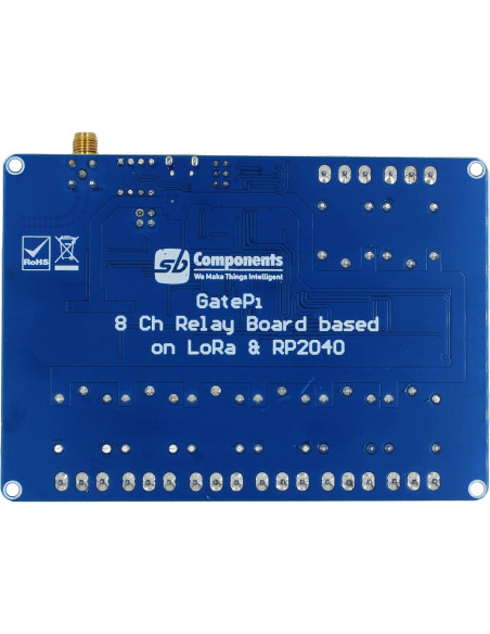 Placa de Relé LoRa 8 Canales sb components 915MHz