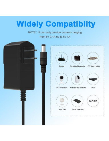 Adaptador de Alimentación 5V 1A ENGFYADSY con 8 Conectores