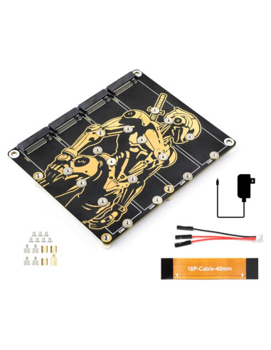 Adaptador M.2 a 4 Canales PCIe Wonrabai para Raspberry Pi 5