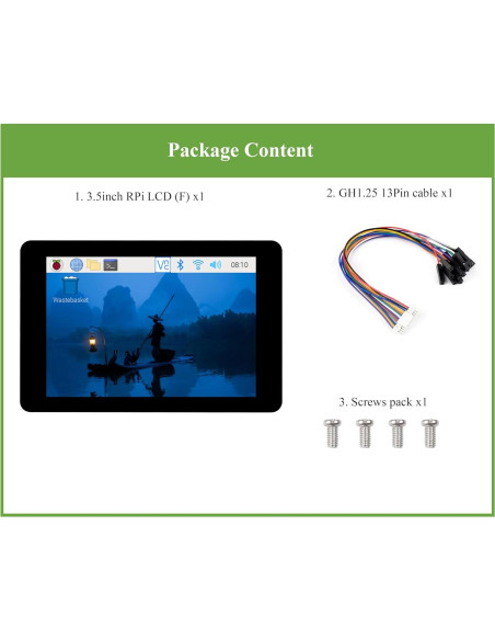 Pantalla Táctil Capacitiva 3.5" IPS Wonrabai 320x480 para Raspberry Pi