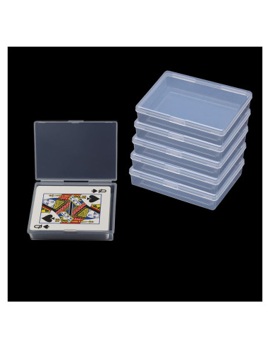 Estuches para Barajas de Cartas Cwdew 6pcs Transparente