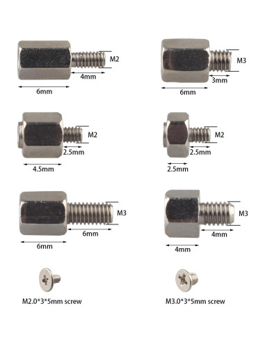 Kit de Tornillos M.2 SSD ZDE para Placas Base Asus MSI Gigabyte