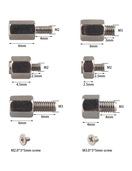 Kit de Tornillos M.2 SSD ZDE para Placas Base Asus MSI Gigabyte