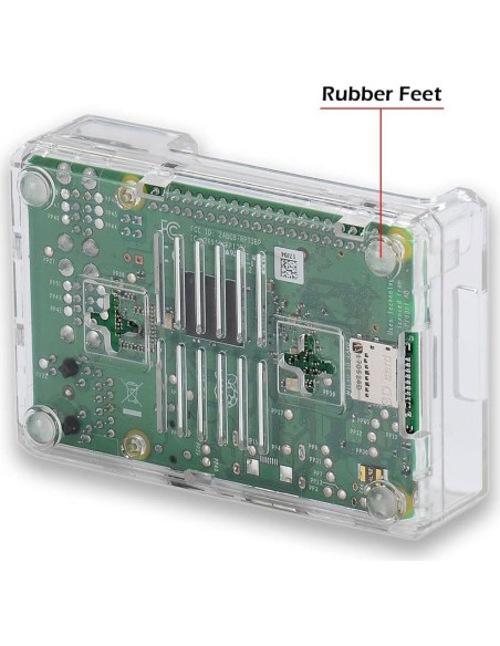 Caja Protectora Transparente ABS para Raspberry Pi 3B+ con Disipador