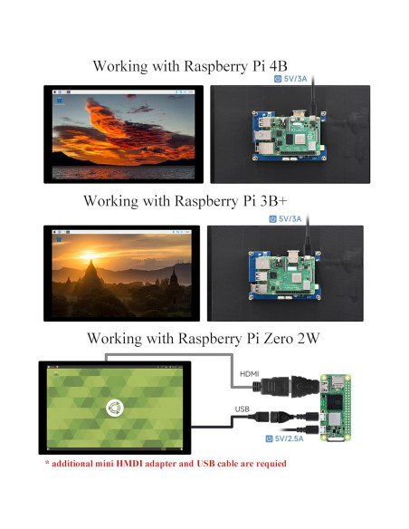 Pantalla Táctil Capacitiva 10.1" UeeKKoo 1280x800 HDMI