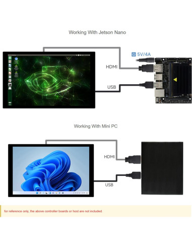 Pantalla Táctil Capacitiva 10.1" UeeKKoo 1280x800 HDMI