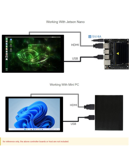 Pantalla Táctil Capacitiva 10.1" UeeKKoo 1280x800 HDMI