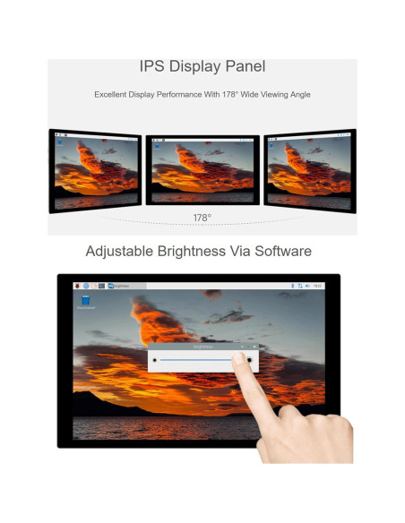 Pantalla Táctil Capacitiva 10.1" UeeKKoo 1280x800 HDMI