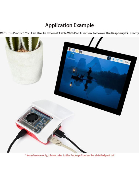 PoE HAT UeeKKoo para Raspberry Pi 5 - 5V 5A 25W