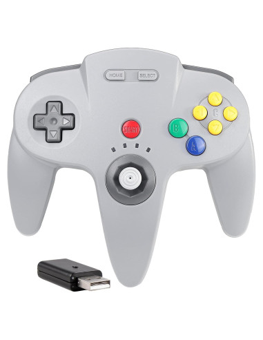 Controlador Inalámbrico N64 SAFFUN USB Recargable 2.4 GHz