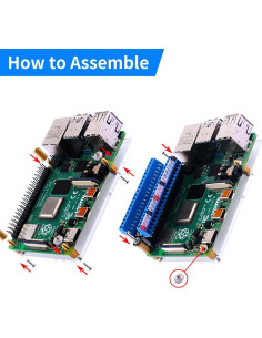 Placa de Expansión GPIO YELUFT para Raspberry Pi 4B/3B - Mini Terminal 2