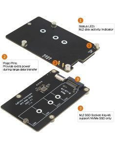 Geekworm X1002 PCIe a M.2 HAT para Raspberry Pi 5 - Soporta SSD NVMe 2