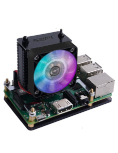 Cooler Torre de Hielo GeeekPi para Raspberry Pi 4B/3B+ - Ventilador RGB