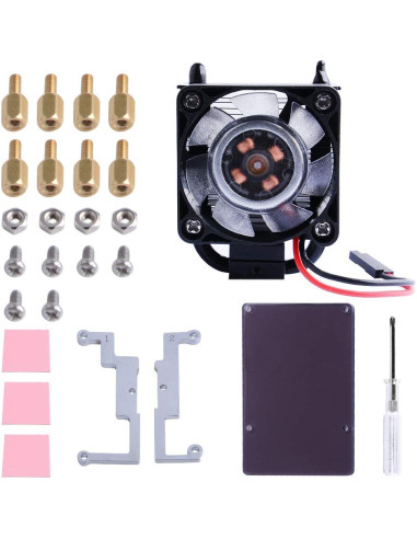 Cooler Torre de Hielo GeeekPi para Raspberry Pi 4B/3B+ - Ventilador RGB