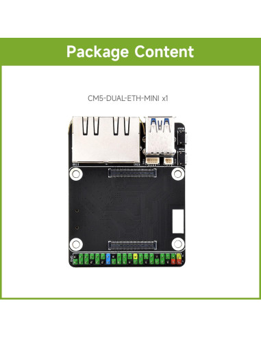 Placa Base Ethernet Doble Gigabit Waveshare CM5-DUAL-ETH-MINI