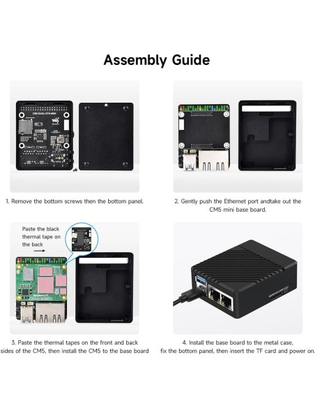Placa Base Ethernet Doble Gigabit Waveshare CM5-DUAL-ETH-MINI