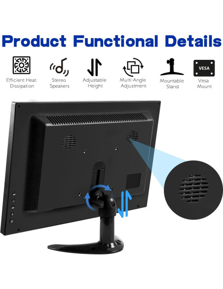 Monitor Portátil 14" FHD Táctil 1080P Kenowa con HDMI/USB-C