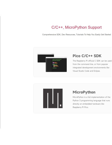 Placa de Desarrollo Raspberry Pi Pico 2 Pre-soldado 49.87g