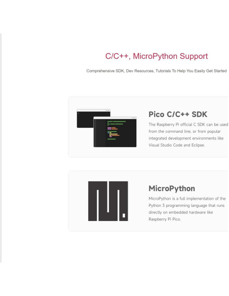 Placa de Desarrollo Raspberry Pi Pico 2 Pre-soldado 49.87g