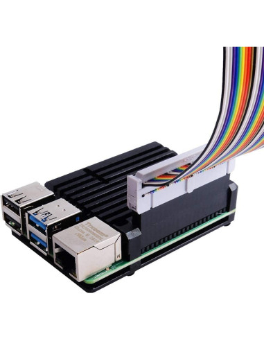 Caja de Aluminio GeeekPi para Raspberry Pi 4B/3B+/3B con Enfriamiento Pasivo