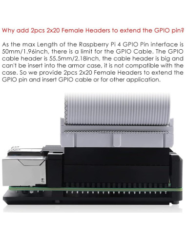 Caja de Aluminio GeeekPi para Raspberry Pi 4B/3B+/3B con Enfriamiento Pasivo