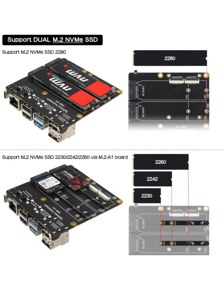 Placa de Expansión Geekworm X1500 CM5 + Caja Metal + Fuente 27W