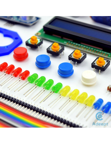 Kit de inicio Adeept para Raspberry Pi 4 y 3 con 160 piezas