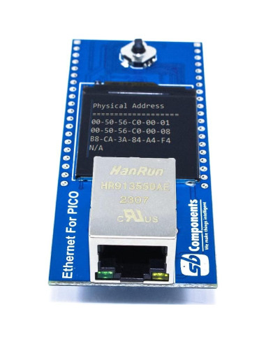 HAT Ethernet NetPi para Raspberry Pi Pico con LCD 1.3"