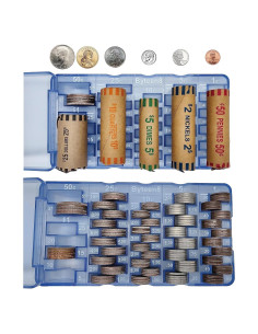 Bandeja Contadora de Monedas Byteen8 con Tapa - 2 Paquetes