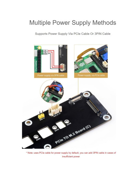Adaptador PCIe a M.2 (C) Waveshare para Raspberry Pi 5