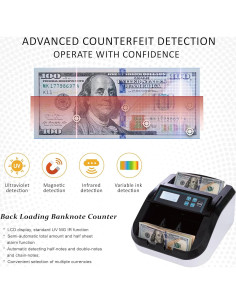 Contador de Billetes Oukeyer H-308 con Detección UV/IR 2