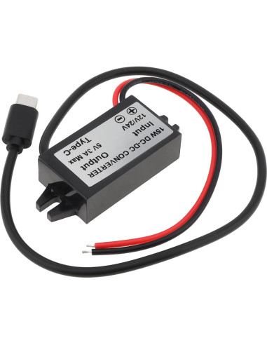 Convertidor Buck 12V/24V a 5V USB-C 3A 15W DiGiYes