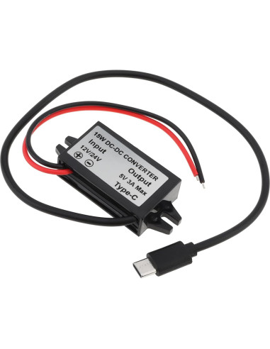 Convertidor Buck 12V/24V a 5V USB-C 3A 15W DiGiYes