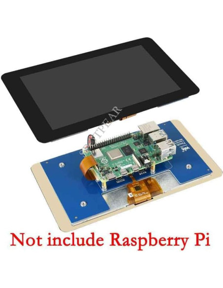 Pantalla Táctil Capacitiva 7" Spotpear 800x480 para Raspberry Pi