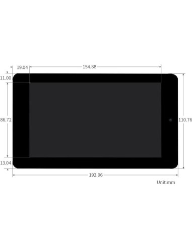 Pantalla Táctil Capacitiva 7" Spotpear 800x480 para Raspberry Pi