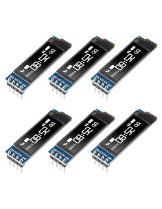 6 Módulos Pantalla OLED I2C 0.91" JUZITAO Azul/Blanco