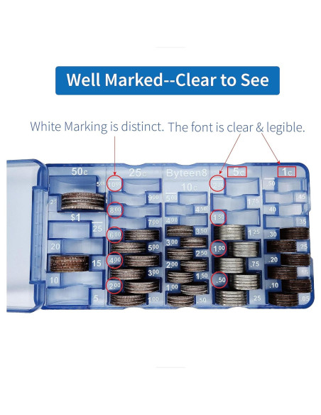 Bandeja Contadora de Monedas Byteen8 con Tapa - 2 Paquetes Bandeja Contadora de Monedas Byteen8 con Tapa - 2 Paquetes